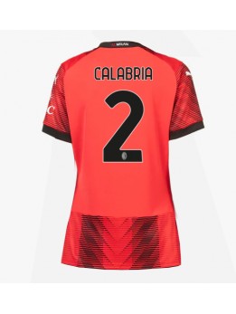 AC Milan Davide Calabria #2 Heimtrikot für Frauen 2023-24 Kurzarm